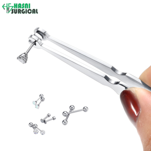 High Demand Labret Stem Holding Tweezers Clamp Forceps Lip Ring Holder - Product Image 3