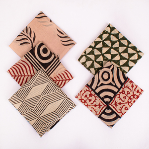 Craftjaipur Handmade Floral Cotton Bandana Eco Friendly Handkerchief <b>Square</b> <b>Scarf</b> Wraps Block Printed Summer Face Cover up - Product Image 6