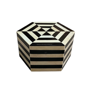 Premium Handmade Modern Hexagonal Bone Inlay Box Jewelry Storage & Living Room Decorative Home Organizer - Product Image 1