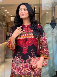 Conjunto de Kurta y Palazzo Estampado para Mujer – Elegante Traje Étnico Coordinado para Uso Casual, Festivo y Diario - Product Image 4