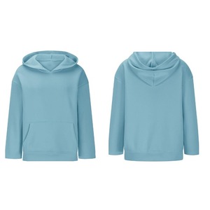 เสื้อฮู้ดสีฟ้าอ่อนแบบยูนิเซ็กซ์ ทรงปกติ สีพื้น ผ้าโพลีเอสเตอร์/คอตตอน เฟรนช์เทอร์รี่ ดีไซน์กระเป๋าแบบลำลอง เป็นมิตรกับสิ่งแวดล้อม - Product Image 4