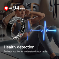 Bague Intelligente ECG 2026 en Acier Inoxydable, Étanche IP69, Suivi d'Activité, Réveil, Compatible iOS Android, Hommes Femmes, Contrôle par Application, Oxygène Sanguin