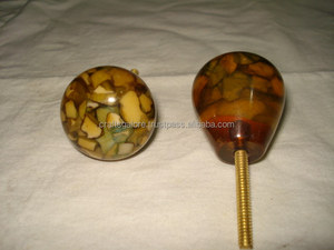 Perillas de resina hechas a mano para cocina, dormitorio, baño, gabinetes, elegante modelo de flor religiosa para manualidades y cajones, venta al por mayor - Product Image 2