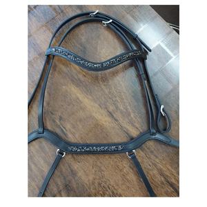 Fajas de cuero islandesa, negro, cristal de roca, plata, negro, FROB internacional - Product Image 1