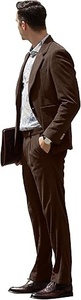 Men athletic fit <b>pant</b> coat suit stretch fabric modern business wear - Product Image 3