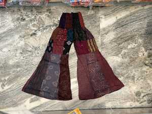 Handmade Patchwork Cotton Palazzo Pants Boho Wide-Leg <b>Trousers</b> Loose Fit Bell Bottoms <b>Summer</b> Eco-Friendly Breathable - Product Image 5
