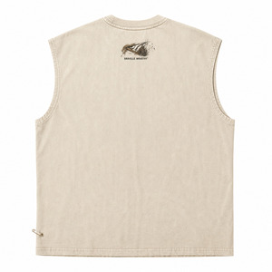Custom Men’s <b>Y2K</b> Sleeveless Muscle Tee Oversized Boxy Fit Vintage Wash Cotton Grunge Streetwear Tank <b>Top</b> - Product Image 4