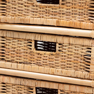 Dariana Modern Bohemian Rattan 6-<b>Drawer</b> Storage Cabinet for <b>Organizing</b> Your Space - Product Image 5