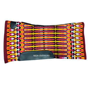 Selle Western 100% laine de Nouvelle-Zélande, tapis de concours contour avec rembourrage en feutre de laine mérinos, équipement équestre, tapis de concours Mayatex. - Product Image 1