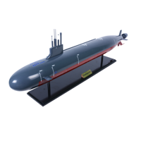 Modèle de table nautique en bois de cèdre du sous-marin USS Seawolf SSN 21, artisanal et peint, marque OMH, origine Vietnam