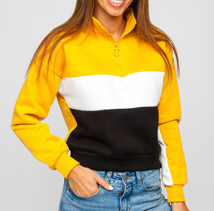 Haut tricoté à manches longues pour femme, style décontracté, couleur contrastée, vêtements pour femme, sweat-shirt pour l'automne et l'hiver - Product Image 1