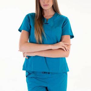 Tenues d'hôpital, blouses médicales, uniformes d'infirmière à manches longues, en rayonne, couleurs personnalisables, tissu en toile unisexe pour le secteur de la santé - Product Image 1