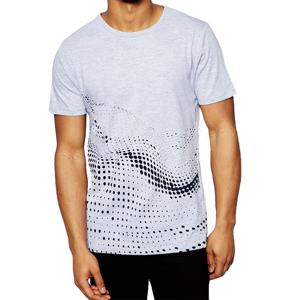 Haute qualité 100% coton biologique T-shirts pour hommes col rond poitrine imprimé Logo décontracté à manches courtes grande taille uni teint fait - Product Image 1