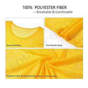 Gilets d'entraînement de basket-ball Football Scrimmage Pennies en maille de sport personnalisés bon marché Bavoirs de football réversibles - Product Image 3