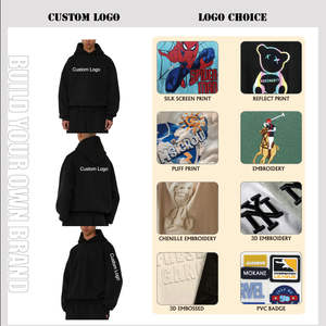 Conjunto Deportivo de Alta Calidad 100% Algodón, Chaqueta con Capucha, Cortavientos, Informal, para Invierno, con Ribete Personalizado, para Hombre - Product Image 3