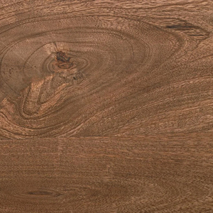 Table de salle à manger moderne pour la maison, couleur noyer, en bois de manguier massif, plateau incurvé, base en métal finition dorée, 6-8 places, cuisine, salle à manger - Product Image 6
