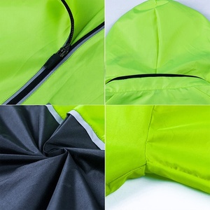 Bright Green Hooded <b>Stand</b> Collar Rain Jacket Windproof Breathable Softshell <b>Cycling</b> Hiking Outdoor Waterproof Jacket - Product Image 6