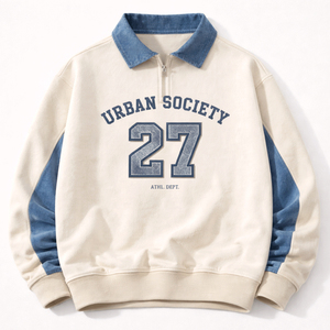 เสื้อโปโลแขนยาวผู้ชายเฮอริเทจ คลับสีครีมเขียว ผ้าฝ้ายถัก ลำลอง คอปกติดกระดุม ทรงปกติ ฤดูใบไม้ผลิ - Product Image 5