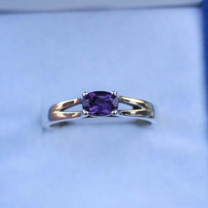 Bague en améthyste en argent sterling 925, bague artisanale pour femme, bijou violet élégant, cadeau - Product Image 2
