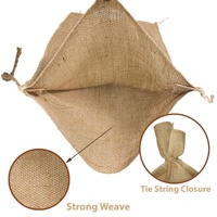 Sacs de sable en jute réutilisables et écologiques, robustes, avec cordon de serrage, 14x27 pouces, biodégradables, imprimés en sérigraphie, pour le contrôle des inondations et de l'érosion