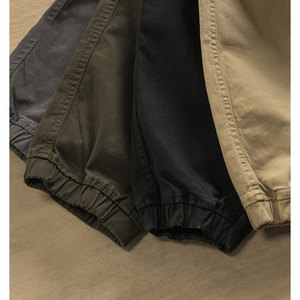 Pantalon cargo pour homme DSI, taille élastique, plusieurs poches, en toile, décontracté, coupe droite, respirant, poids moyen, pour l'automne - Product Image 5