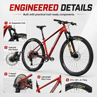 Offroad-MTB 27,5/29 Zoll Aluminiumlegierung-Rahmen 11-Gang 160mm Hydraulische Scheibenbremse Komponenten