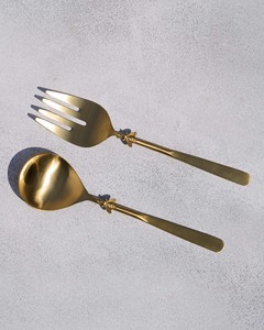Hospitality Metal Salad <b>Server</b> Set Premium <b>Buffet</b> Service Accessories for Guest Dining - Product Image 5