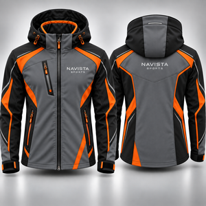 Veste Softshell Imperméable à Capuche NAVISTA SPORTS Personnalisée Unisexe Manches Longues Respirante pour la Randonnée Coupe Confortable Hiver - Product Image 4