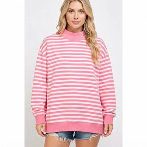 Sweat-shirt ample à col montant pour femme, pull décontracté surdimensionné, confortable à manches longues - Product Image 3