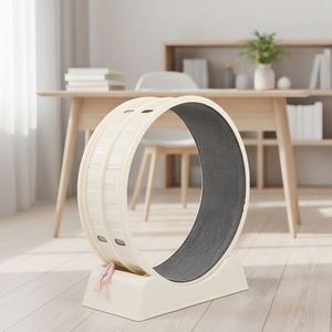 80*34*86CM White PP Track Connector Assembly Circular Design Gray Carpet 15kg Cat Treadmill 1 Cat Teaser Stick <b>Exercise</b> <b>Wheels</b> - Product Image 3