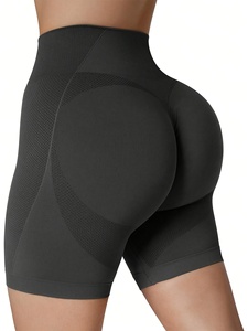 Ladies Seamless Yoga Shorts High Waist Workout Gym <b>Running</b> Fitness Active Shorts - Product Image 5
