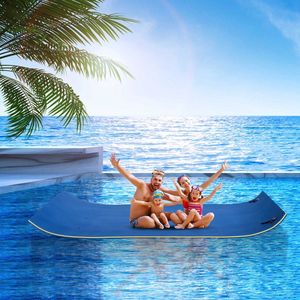 Grand tapis flottant bleu 10 x 5 pieds, en mousse 3 couches, épais et durable, pour piscine, lac et activités aquatiques - Product Image 1