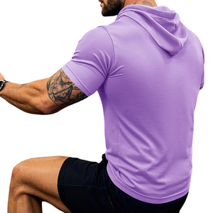 Sudadera con capucha de color sólido 100% algodón, con logo impreso personalizado de alta calidad, para hombre, para uso diario en verano, mezcla de algodón básica. - Product Image 5