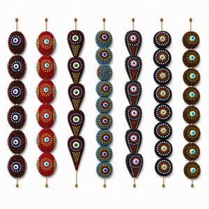Cuentas de Vidrio Decorativas Hechas a Mano de Primera Calidad (Forma Ovalada), Paquete a Granel, Colores Mezclados para Joyería, Manualidades y Decoración del Hogar - Product Image 4