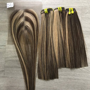 Precio barato Combo de cabello humano sin procesar SDD hueso recto Paquete de cierre crudo vietnamita virgen cabello cutícula alineada Color de Piano - Product Image 1