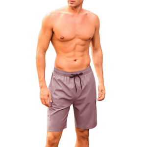 Moisture Wicking Breathable Quick Dry <b>Elastic</b> Waist Knitted Men Short Pants Track shorts Swimpant Beach Short - Product Image 1
