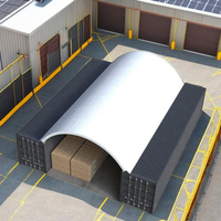 60 'x 40' x 20 'Doble Truss Contenedor Toldo Refugio Arco Techo Tienda Cubierta con Puerta para Almacenamiento al Aire Libre Entre Contenedores