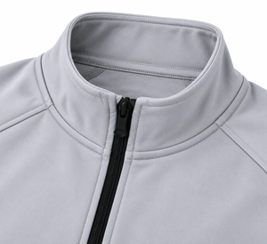 Men's Grey Quarter Zip Pullover Shorts Set Lightweight Training Suit Stand Collar Athletic <b>Leisurewear</b> - Product Image 3