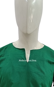 Túnica Medieval Verde de Algodón, Camisa de Disfraz Vikingo de Longitud Completa, Ropa de Guerrero Caballero para Reenactment Renacentista, Pascua, Navidad - Product Image 2