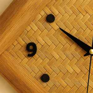 Reloj de Pared Analógico de Bambú Natural Hecho a Mano |   Decoración Ecológica para Sala de Estar |   Movimiento Mecánico Silencioso |   Diseño Bohemio |   Fácil - Product Image 2