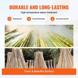 Recinzione in Bambù Naturale Ecologica, Pannello Decorativo in Doghe di Bambù per Privacy, 1,8 m di Altezza x 3,9 m di Lunghezza, per Recinzioni e Tralicci da Esterno - Product Image 3