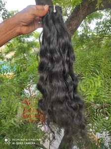 Extensiones de cabello humano Remy indio de alta calidad, paquetes de tejido suelto que nunca se desprenden, paquetes de tejido HAIE - Product Image 4