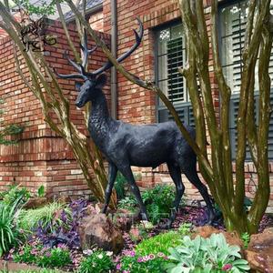 Life Size Custom Animal Figurine Farmhouse Garden Decoration Handmade Antique Reindeer Statue Christmas decor Figurine - Product Image 1