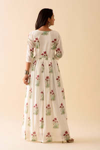 Femmes filles imprimé pur coton Maxi robe indien bloc imprimé décontracté été soirée à la mode en gros longue Midi en vrac - Product Image 5