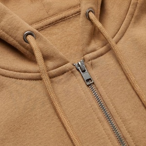 Sweat-shirt à capuche zippé pour homme, couleur unie, décontracté, manches longues, pour l'automne, avec poches latérales, coupe classique, polaire mi-lourde - Product Image 4
