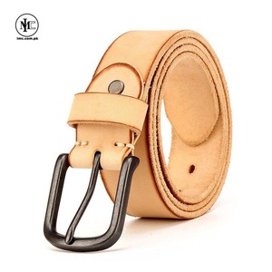 Ceinture décontractée pour homme en cuir de vachette, avec boucle ardillon robuste, écologique et ajustable, pour un style quotidien - Product Image 1