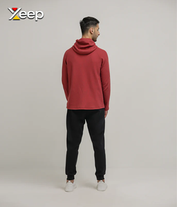Sudadera con Capucha Personalizada XEEP para Hombre, Diseño Casual con Estampado Frontal, Corte Regular, Transpirable, de Secado Rápido, con Bolsillo, Servicio OEM - Product Image 3