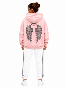 Custom Premium Unisex Oversized Rhinestone <b>Hoodie</b> Set Soft 100% Cotton Fleece Pullover Eco-Friendly Elastic Waist Jogger Pants - Product Image 2