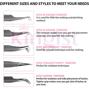 Eyelash Extension Tweezers Kit Professional Eyelash Extension <b>Tool</b> Complete Set With Scissor and Case - Product Image 3