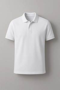 Chemise décontractée unie pour homme 100 % coton respirant, avec logo personnalisé, boutonnage frontal, manches courtes, en tissu tricoté teint uni - Product Image 3